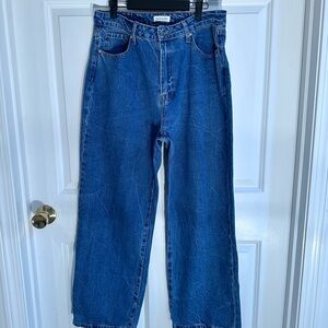 Denim Lab Women’s Blue Relaxed Fit Jeans with Wide Leg- 90’s- Size 11 cotton